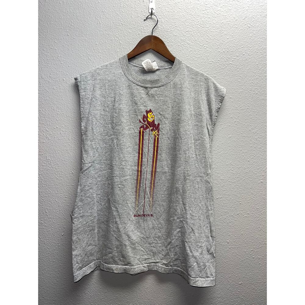Vintage Arizona Sun Devils Shirt Tank Sleeveless College University Tee Large